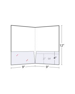 Pocket Folder 9x12 -  18pt Gloss Cover C2S