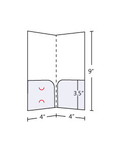 4x9 Pocket Folder with 3.5 inch curved pockets