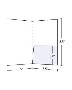 5.5x8.5 Pocket Folder with 3.8 inch curved pocket
