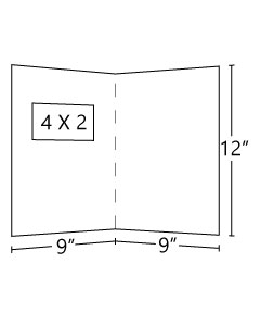 9x12 Fold One Piece Report Cover with Window