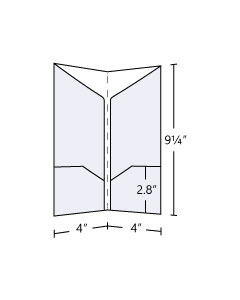 4 x9.25 with 4 pockets