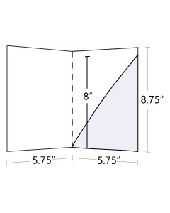 5.75x8.75 Diagonal Pocket Folder