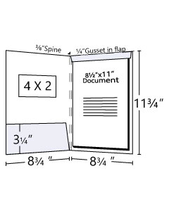 8.75x11.75 Fold Down Tab Tax Folder with Window