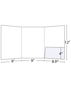 Tri -Panel Folder (Inside Right Pocket) 9x12 - 4 inch