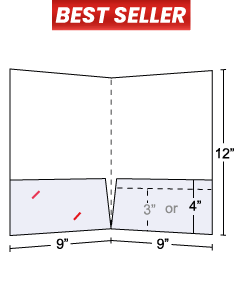 RUSH (Overnight) 9x12 Standard Pocket Folder / Full Color Process