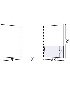 Tri -Panel Folder (Inside Right Pocket) 9x12 - 3 inch
