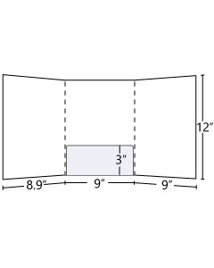 Tri Panel Folder with Curved Central pocket (Glued) 9x12
