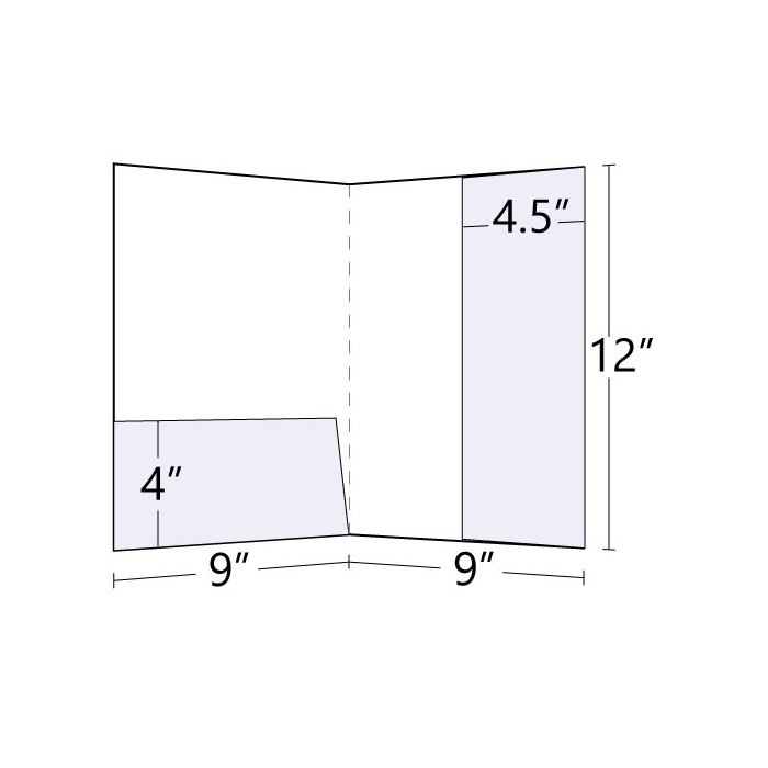9x12 Right Lateral + Horizontal Pocket Folder