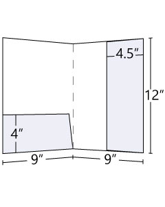 9x12 Right Lateral + Horizontal Pocket Folder