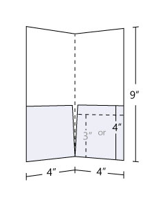 Pocket Folder Standard 14pt Gloss Cover C2S 4x9