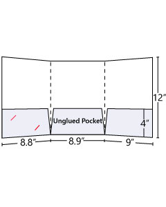 Tri-Panel Pocket Folder with 3 pockets