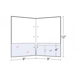 9x12 Standard Pocket Folder with 3 Hole Drilled