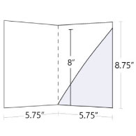 5.75x8.75 Diagonal Pocket Folder