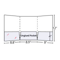 Tri-Panel Pocket Folder with 3 pockets