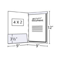 9x12 Fold Down Tab Tax Folder with Window