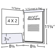 8.75x12 Fold Down Tab Tax Folder with Window